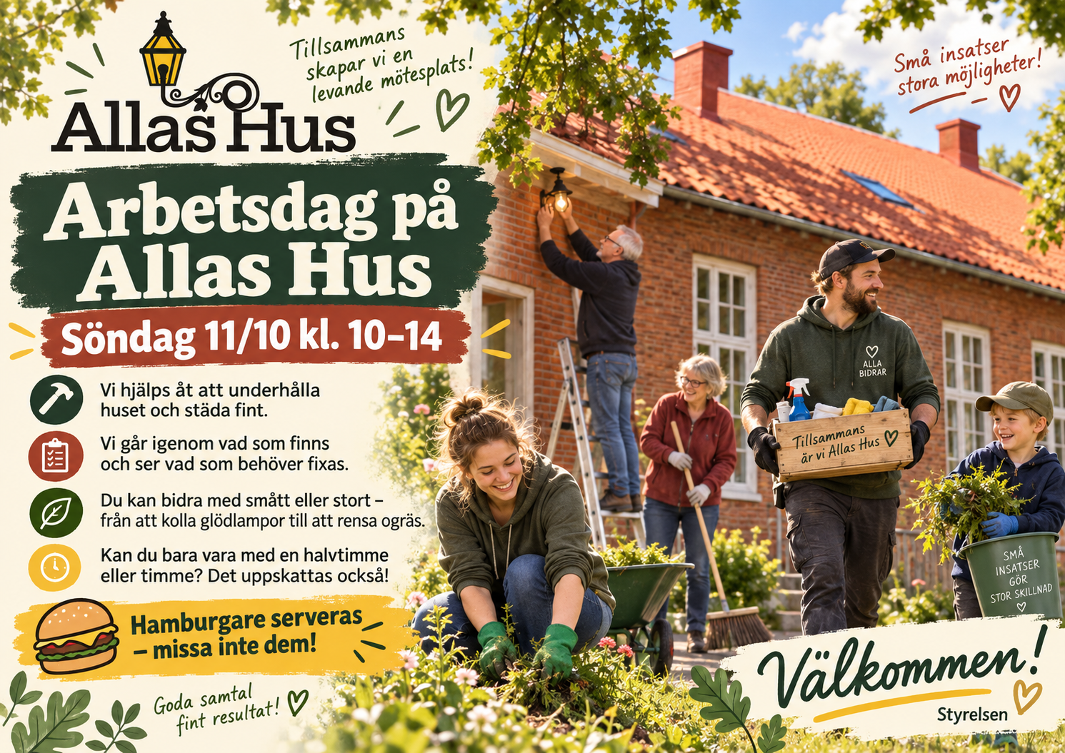 Arbetsdag Allas Hus